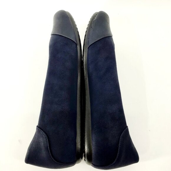 Tuscany by Easy Street Women's 9.5WW Comfort Wave Navy Blue Slip-on Flat - Picture 7 of 9